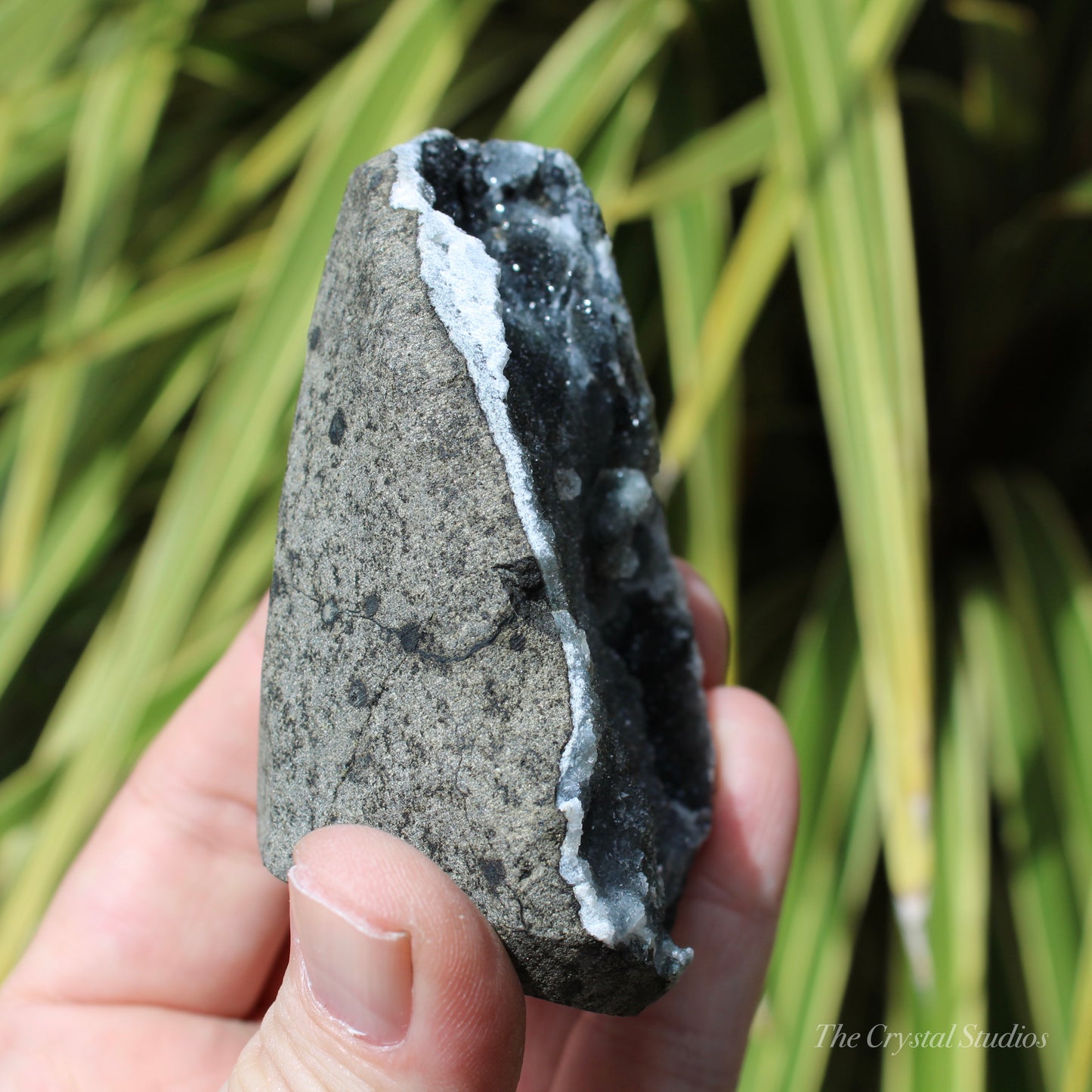 Chalcedony & Calcite Natural Crystal Geode