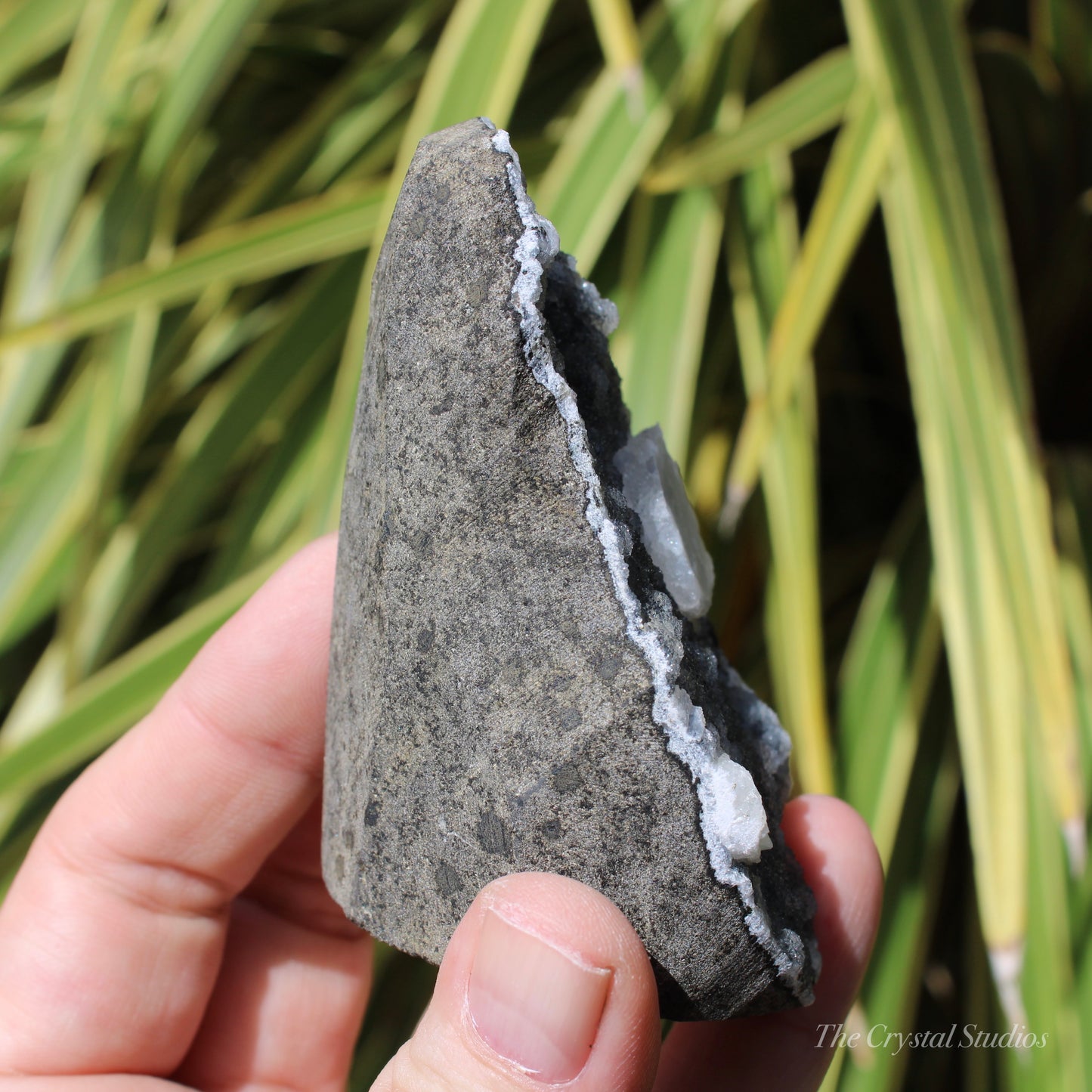 Chalcedony & Calcite Natural Crystal Geode