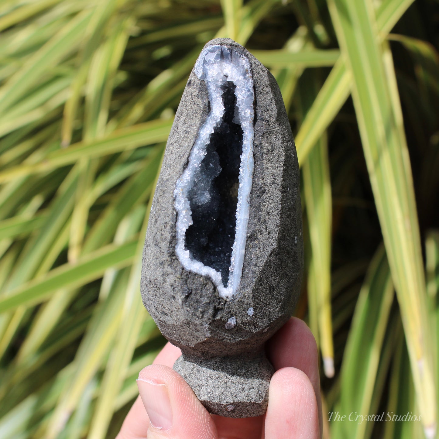 Chalcedony & Calcite Natural Crystal Geode