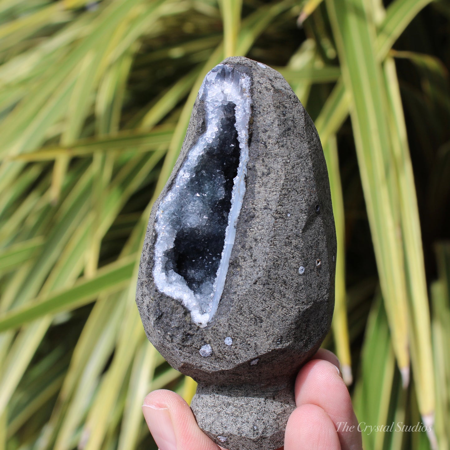 Chalcedony & Calcite Natural Crystal Geode