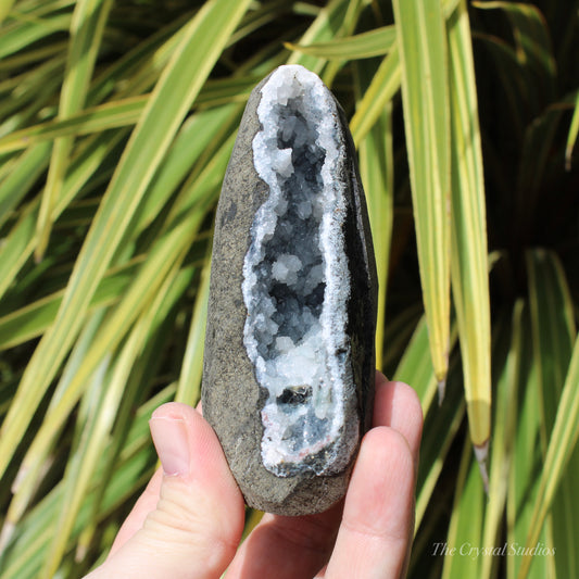 Chalcedony & Calcite Natural Crystal Geode