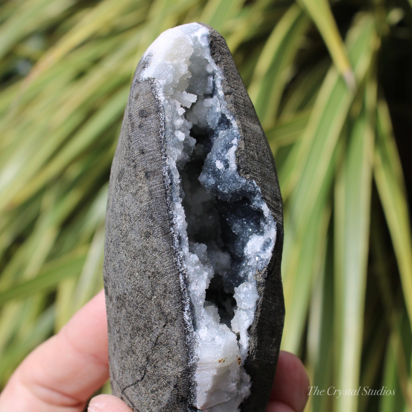 Chalcedony & Calcite Natural Crystal Geode