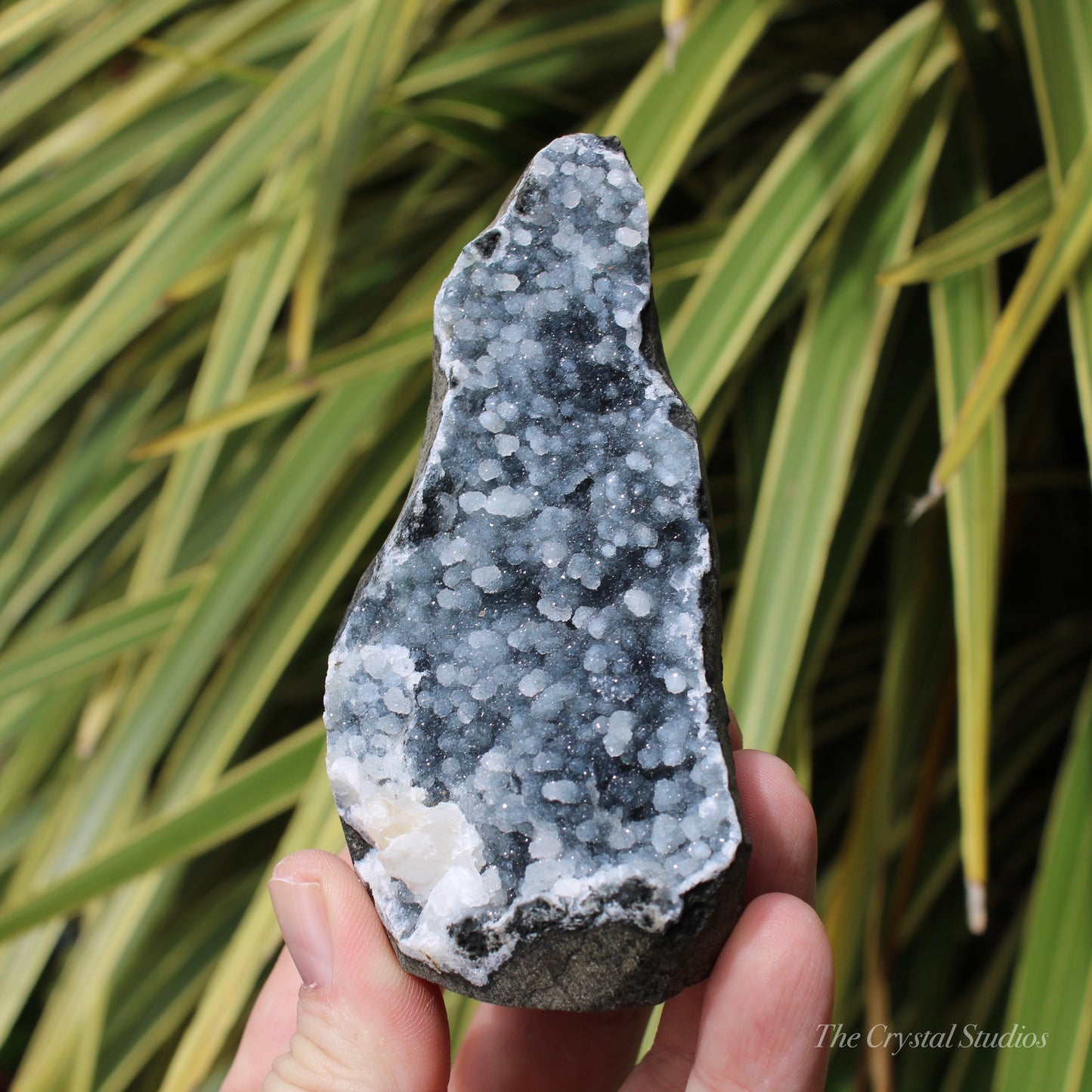 Chalcedony & Calcite Natural Crystal Geode