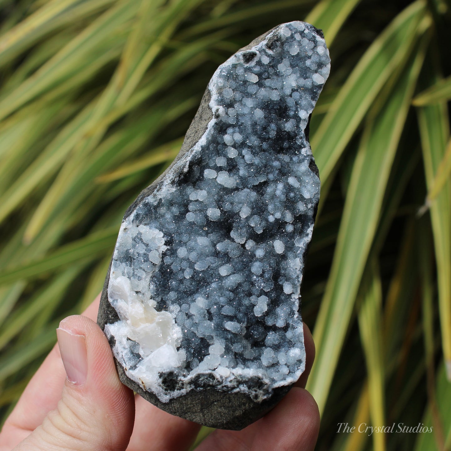 Chalcedony & Calcite Natural Crystal Geode