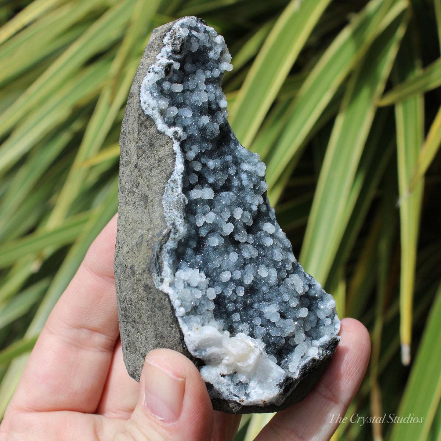 Chalcedony & Calcite Natural Crystal Geode