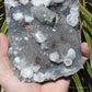 Blue Chalcedony with Apophyllite Natural Crystal Cluster