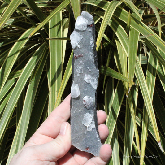 Blue Chalcedony with Apophyllite Natural Crystal Cluster