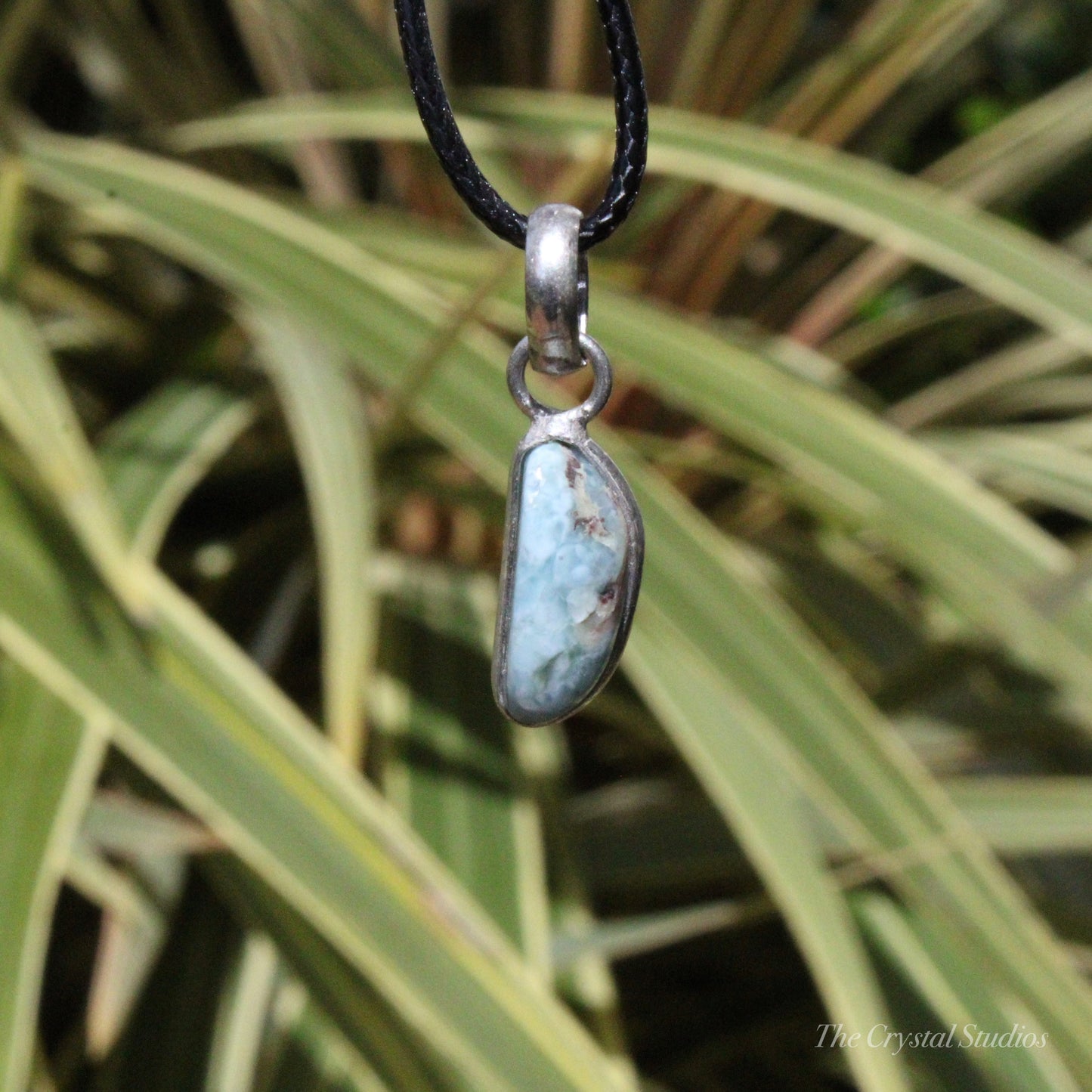 Larimar Silver Plated Small Classic Pendant