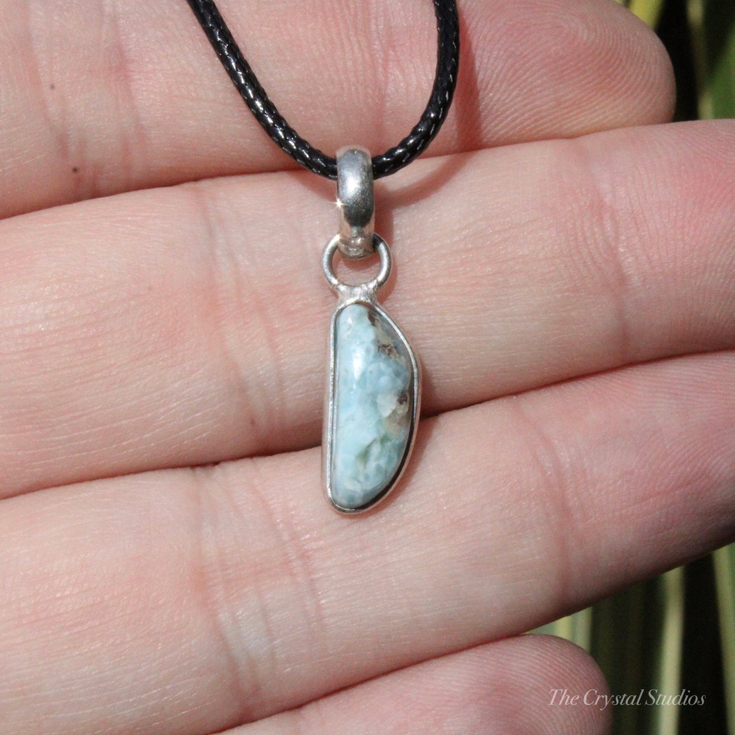 Larimar Silver Plated Small Classic Pendant