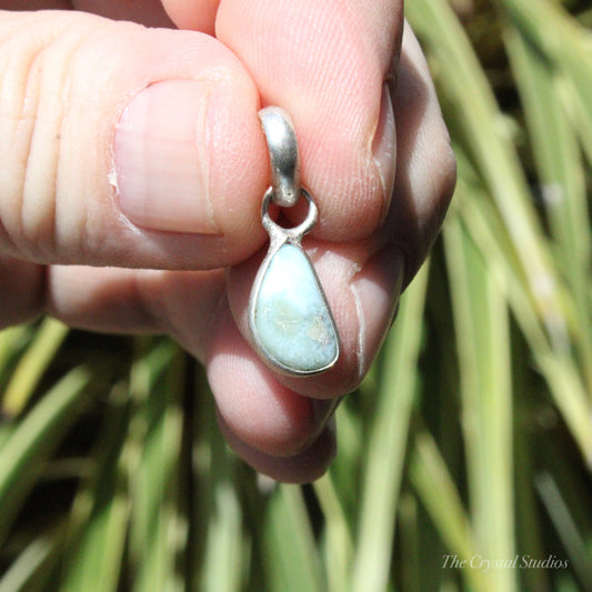 Larimar Silver Plated Small Classic Pendant