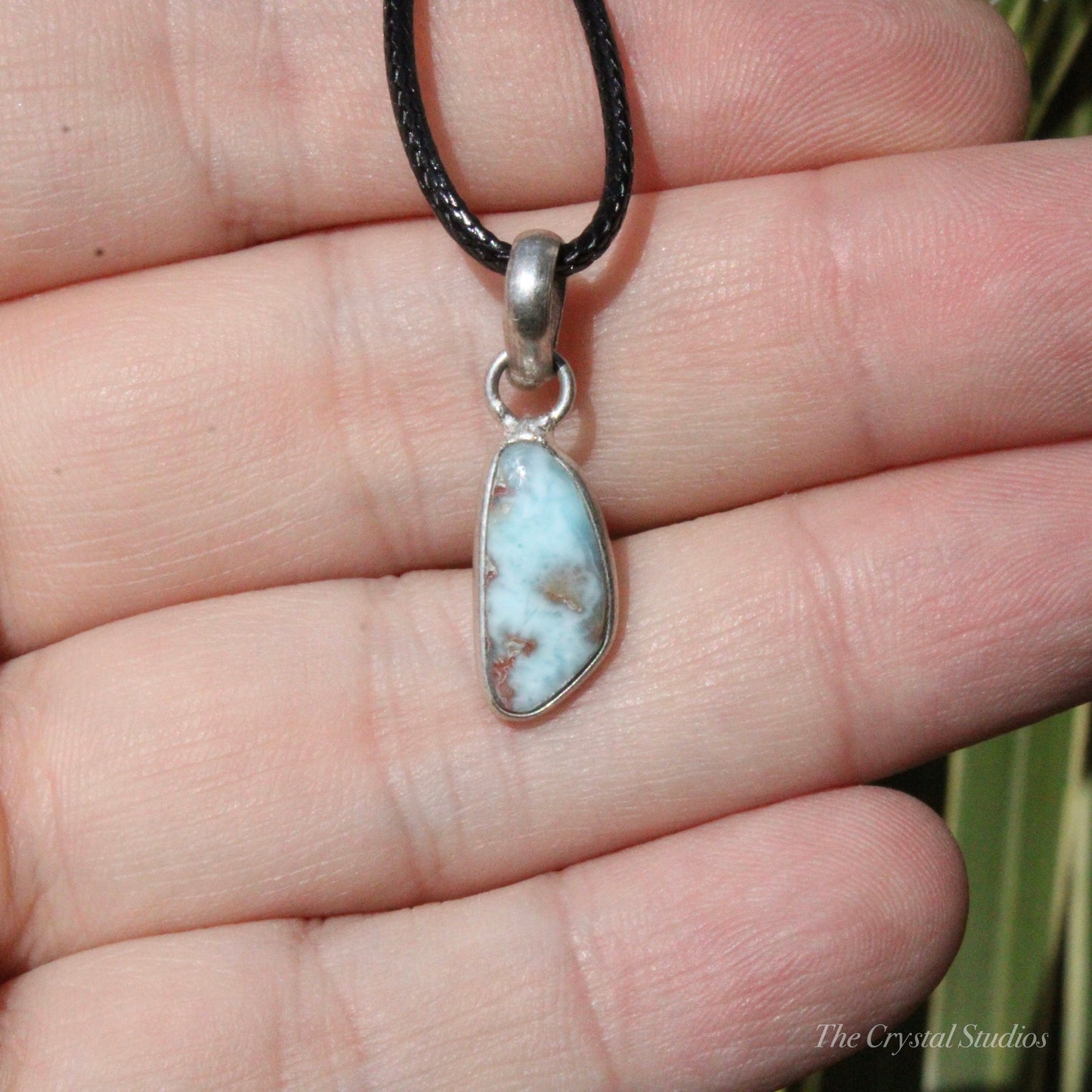 Larimar Silver Plated Small Classic Pendant