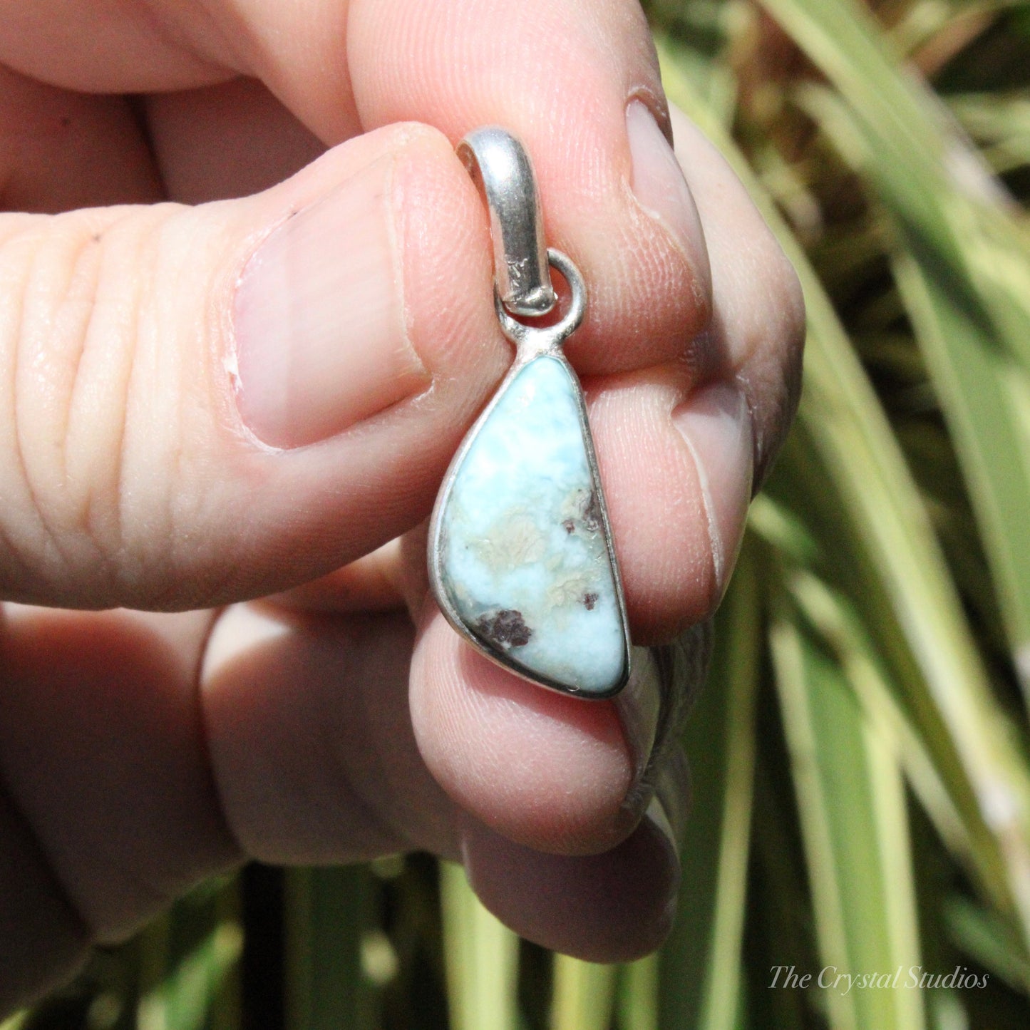 Larimar Silver Plated Small Classic Pendant