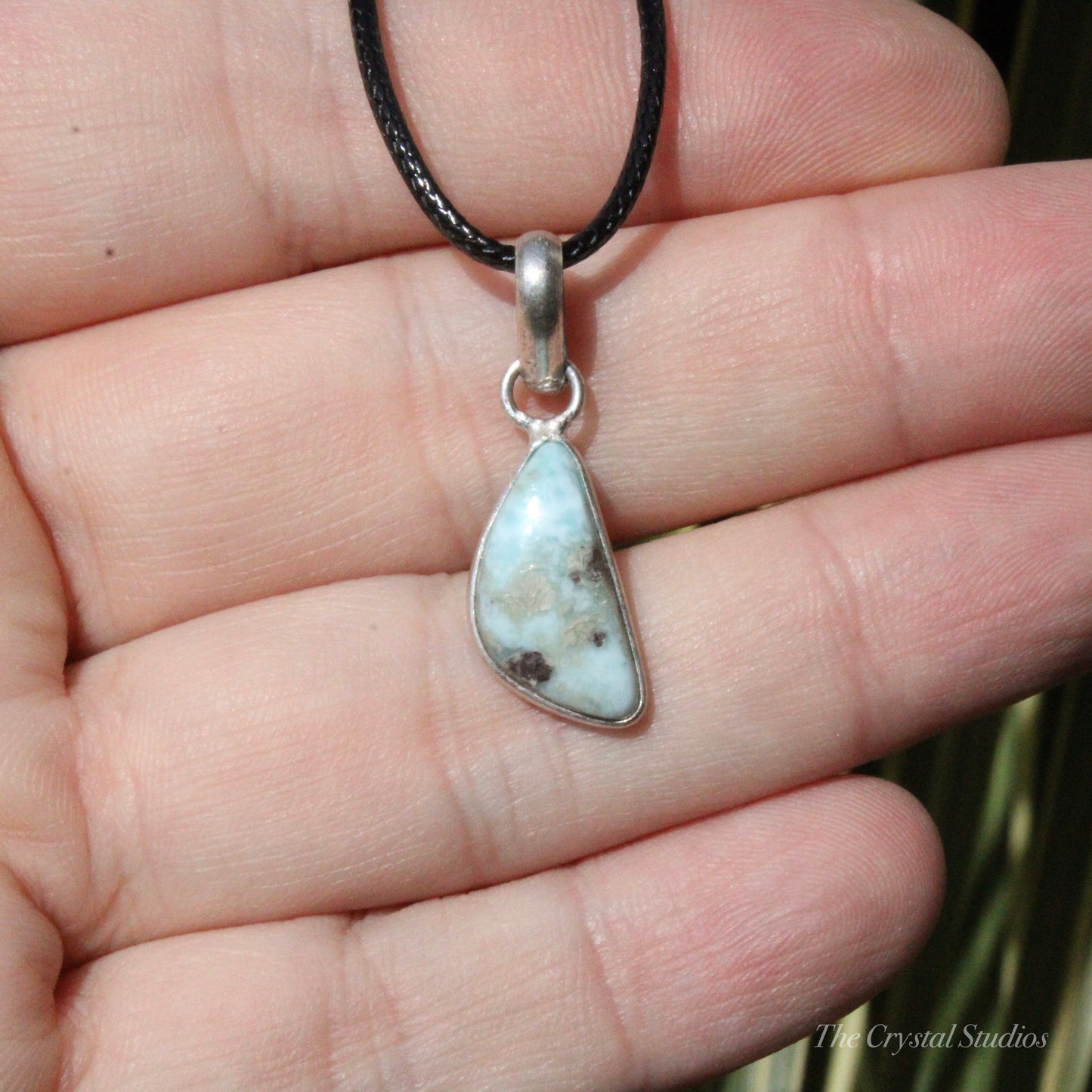 Larimar Silver Plated Small Classic Pendant