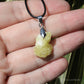 Yellow Brucite Natural Crystal Pendant