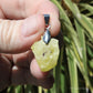 Yellow Brucite Natural Crystal Pendant