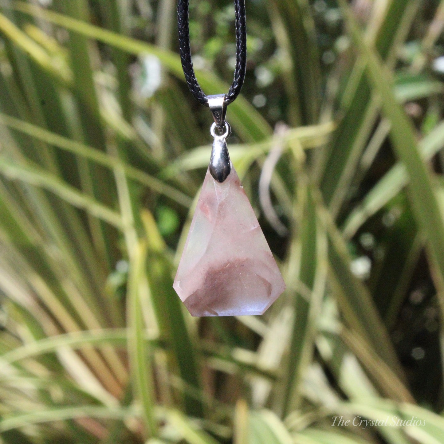 Rutilated Quartz Faceted Crystal Pendant