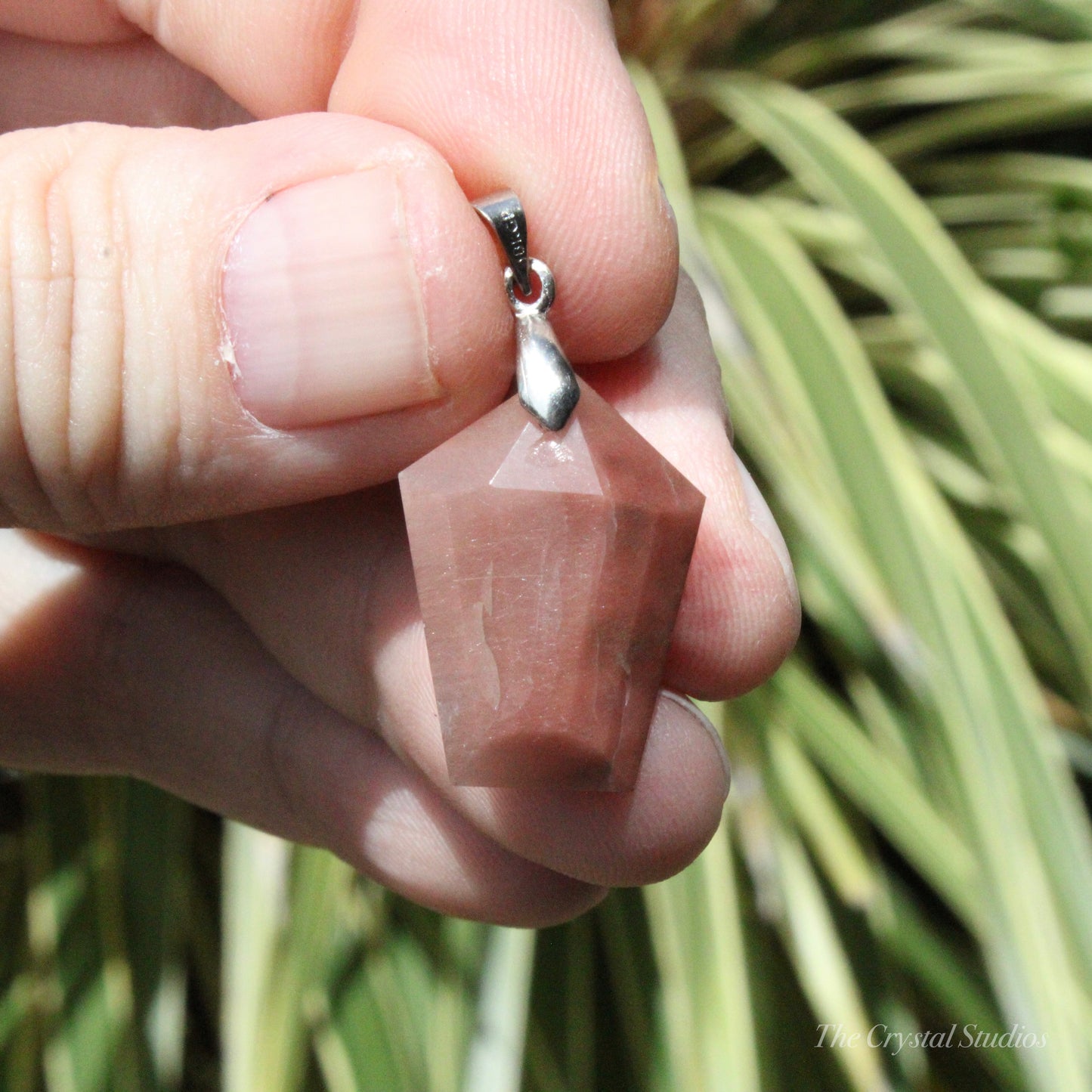 Rutilated Quartz Faceted Crystal Pendant