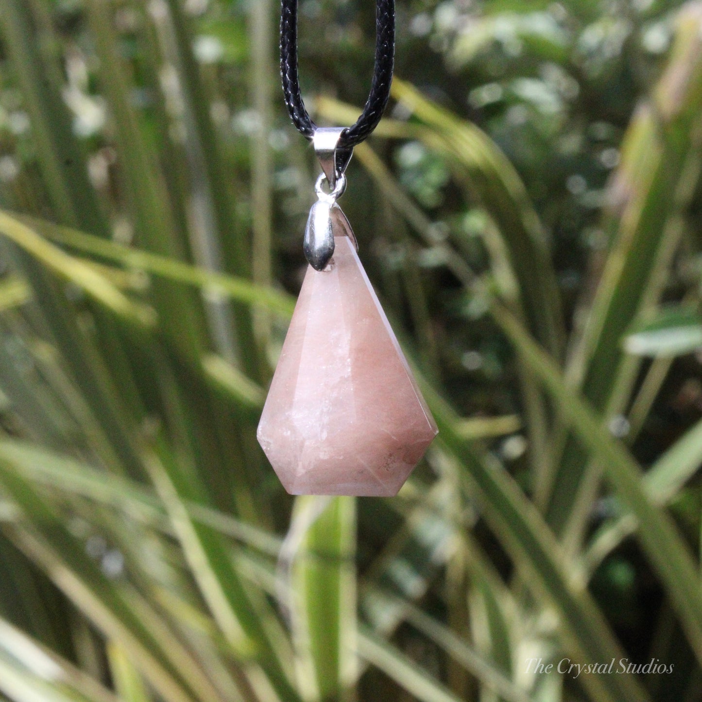 Rutilated Quartz Faceted Crystal Pendant