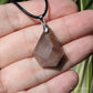 Rutilated Quartz Faceted Crystal Pendant