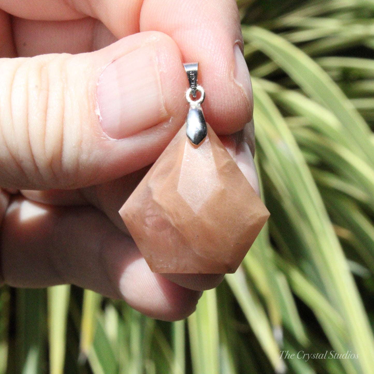 Rutilated Quartz Faceted Crystal Pendant