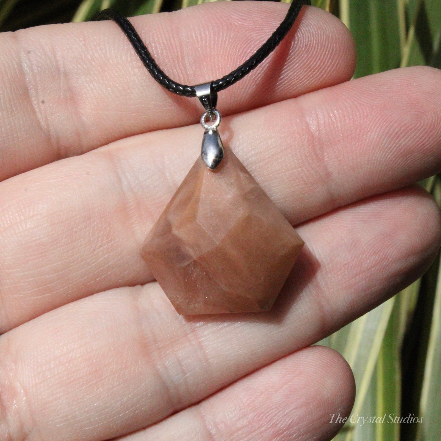 Rutilated Quartz Faceted Crystal Pendant