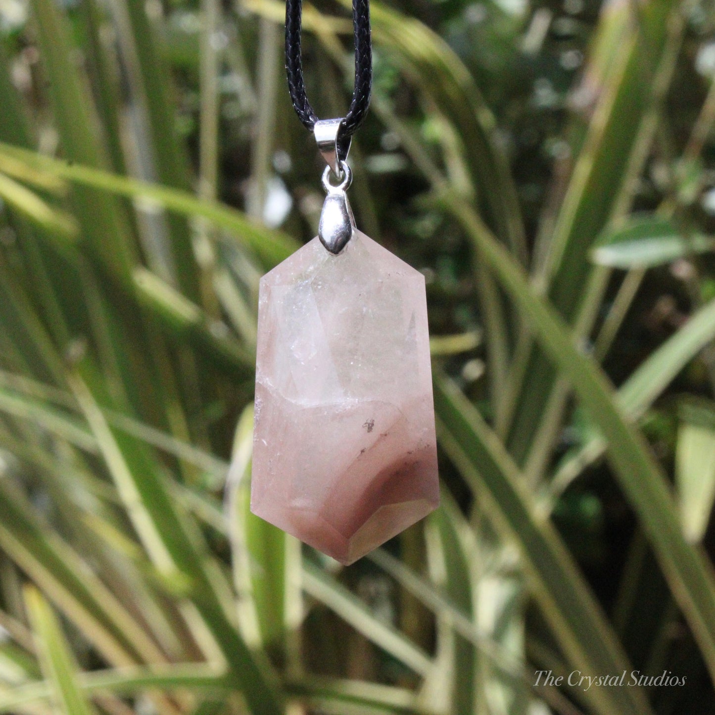 Rutilated Quartz Faceted Crystal Pendant