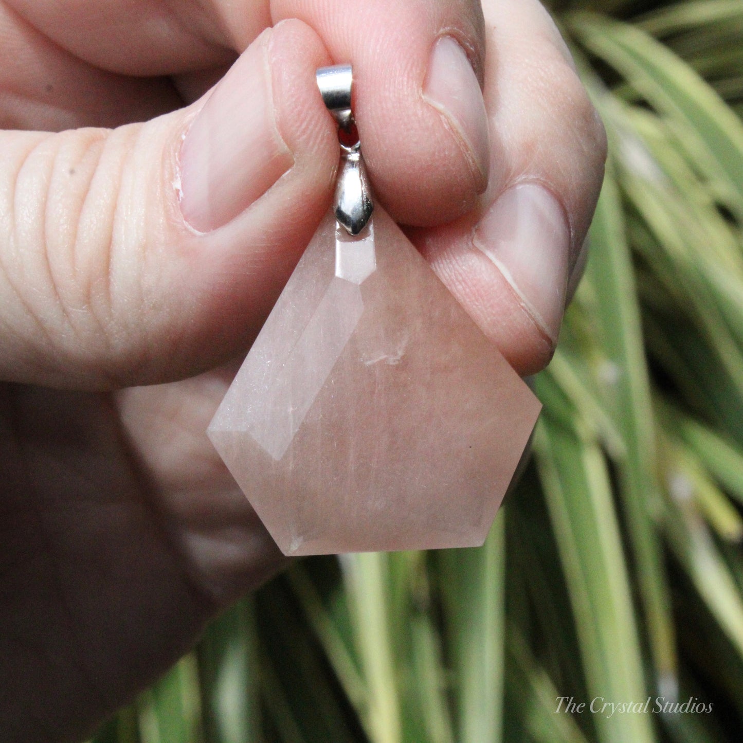 Rutilated Quartz Faceted Crystal Pendant