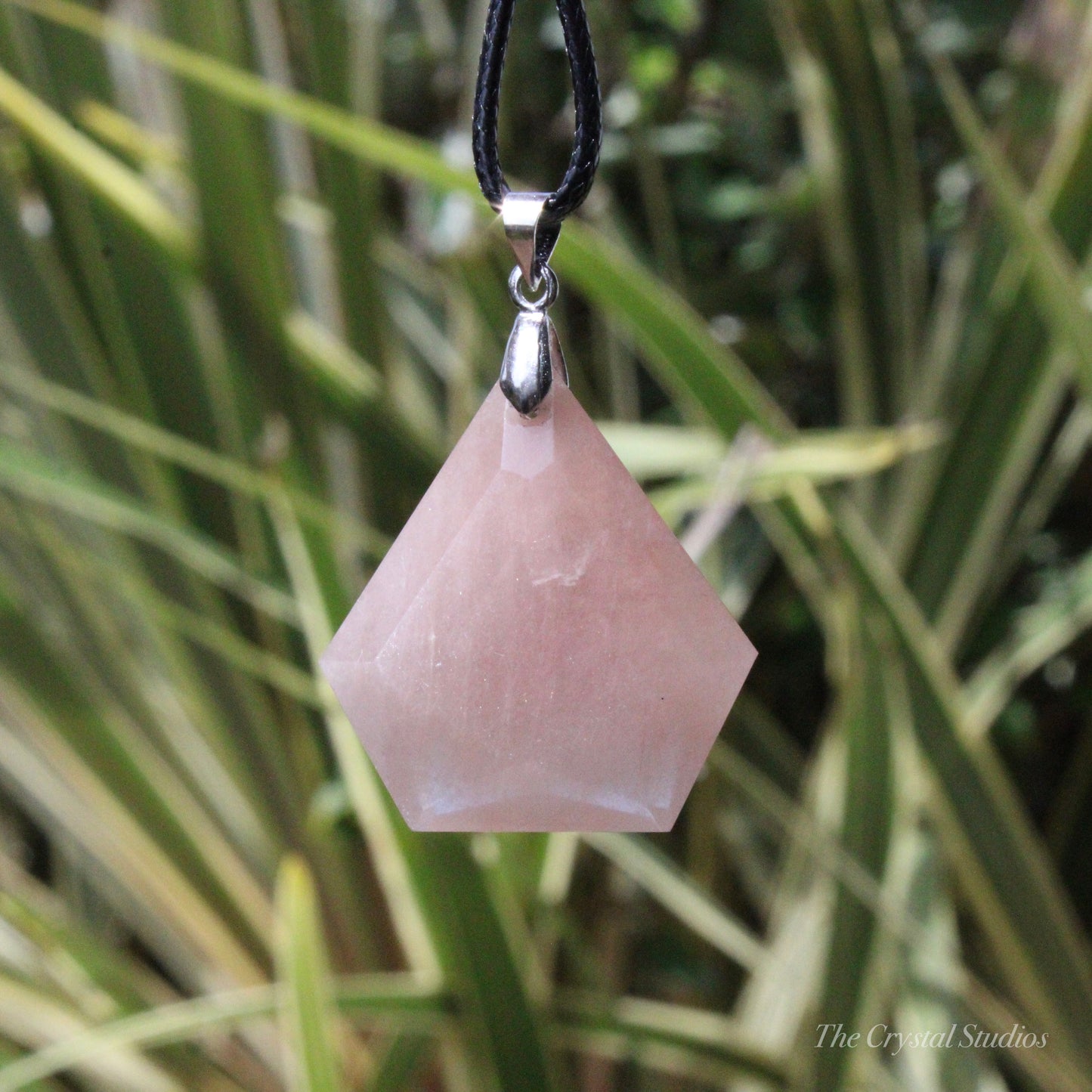 Rutilated Quartz Faceted Crystal Pendant