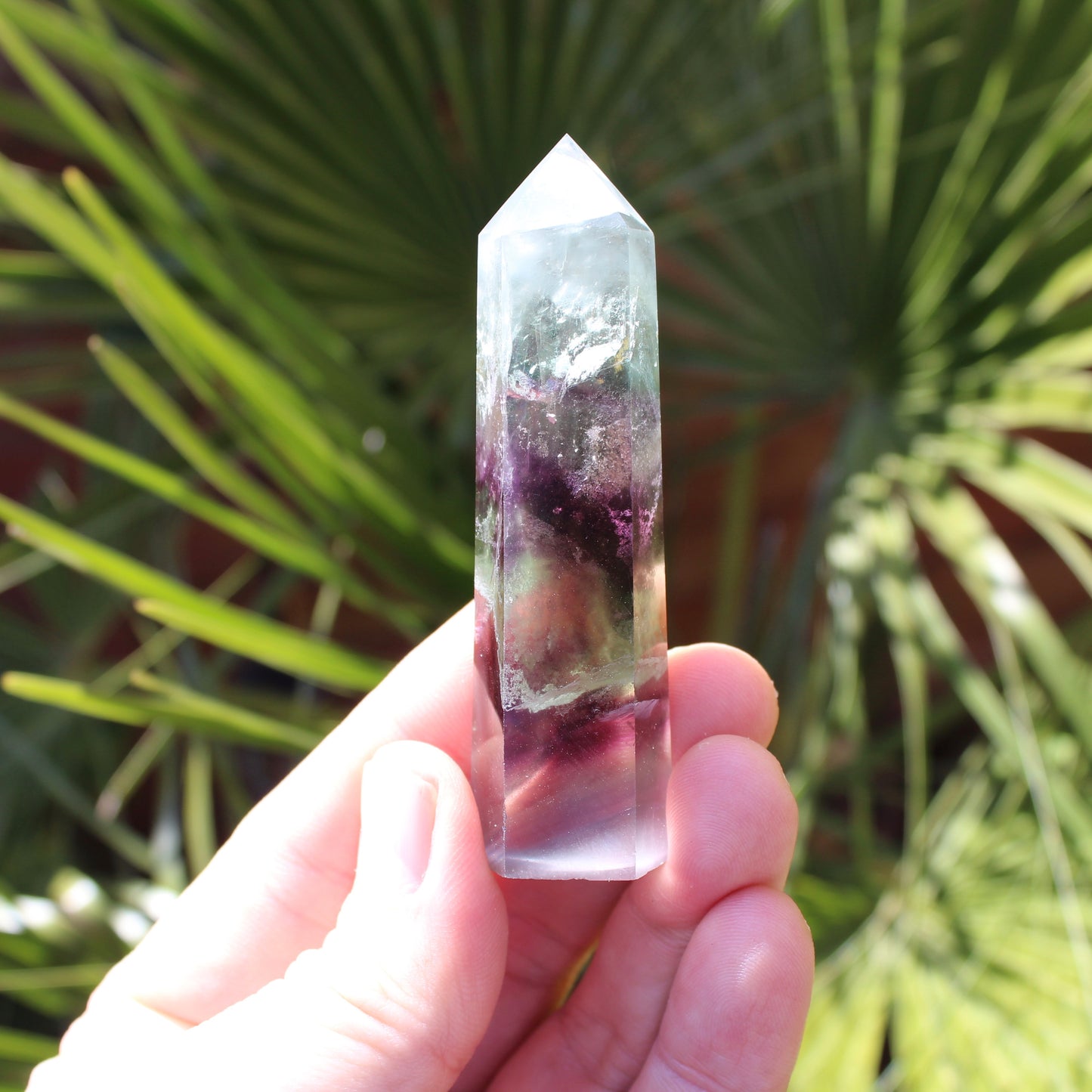 Rainbow Fluorite Polished Point 4