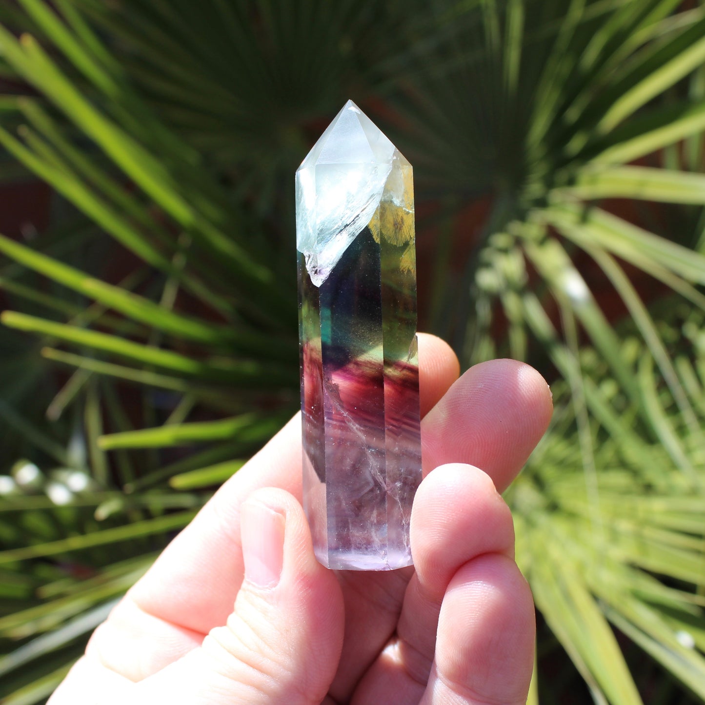 Rainbow Fluorite Polished Point 5