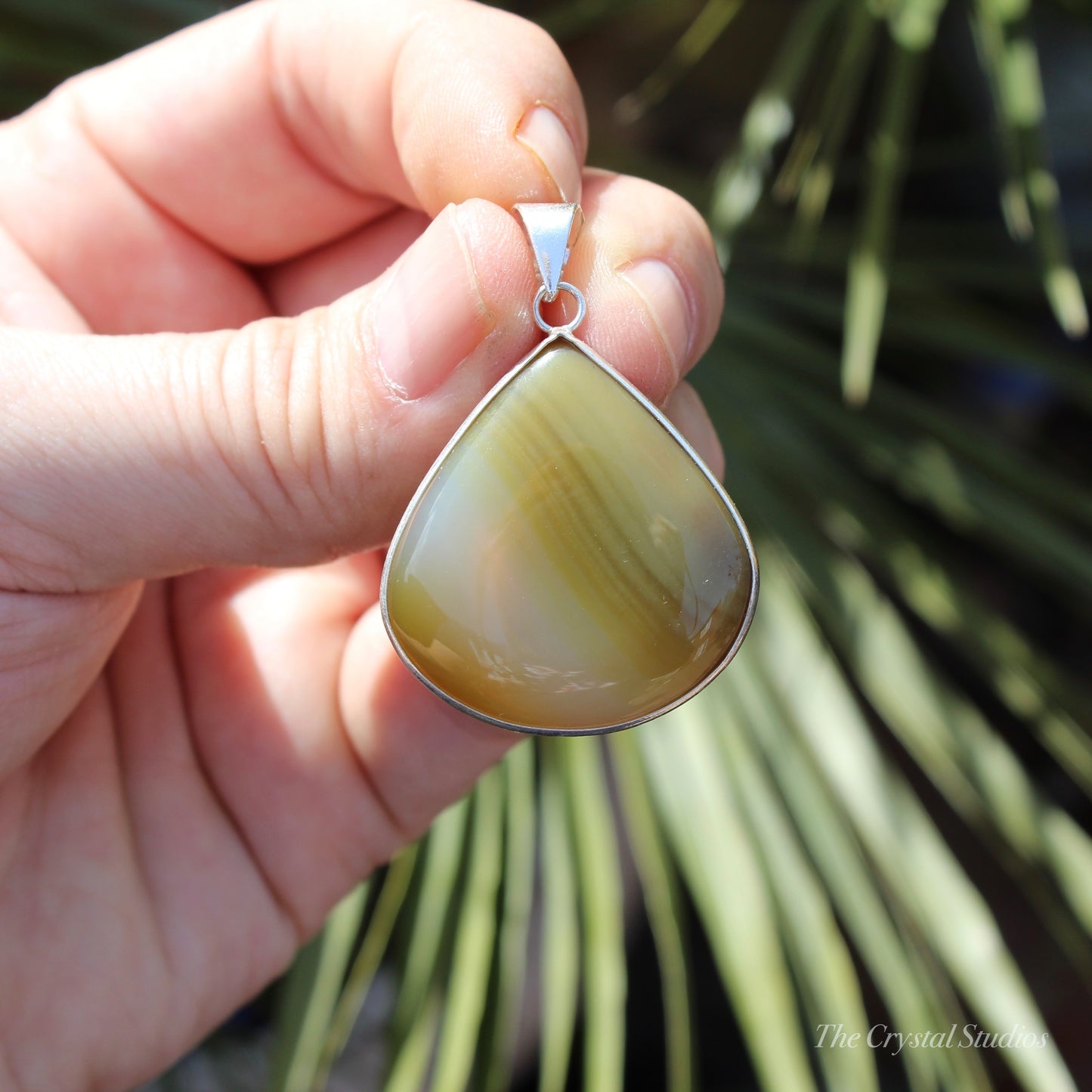 Orange Agate Classic Silver Plated Pendant