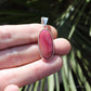 Pink Lace Agate Classic Silver Plated Pendant