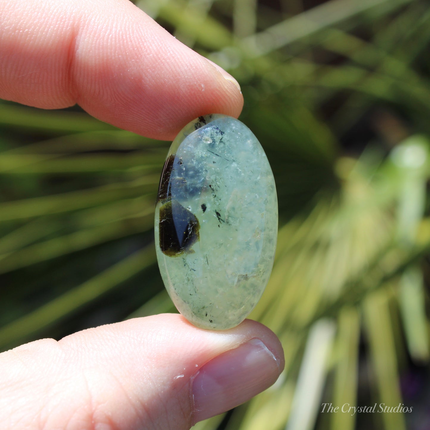 Prehnite Polished Crystal Cabochon