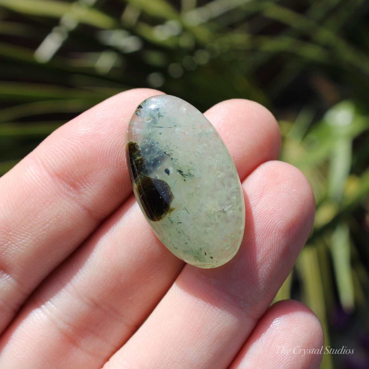 Prehnite Polished Crystal Cabochon