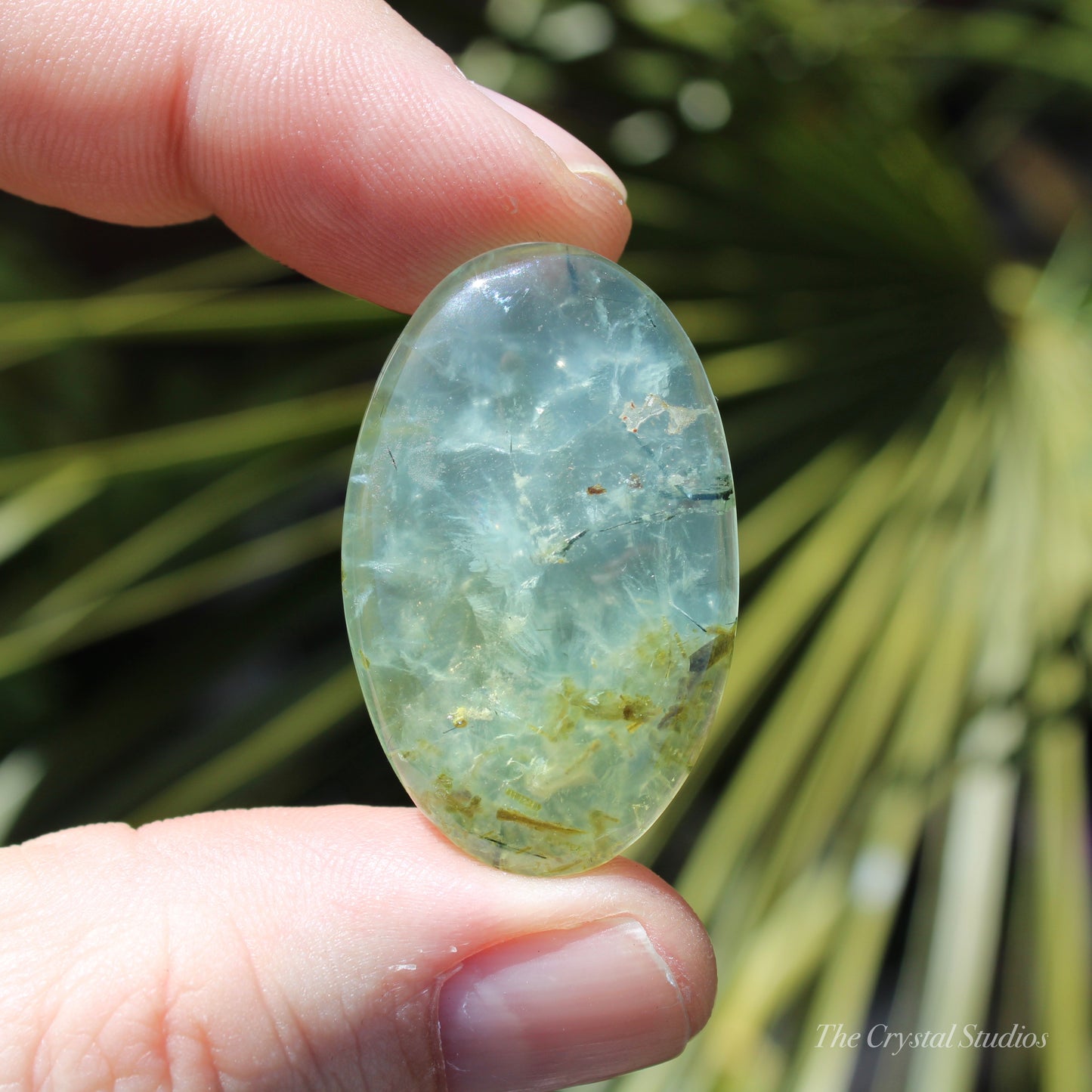 Prehnite Polished Crystal Cabochon