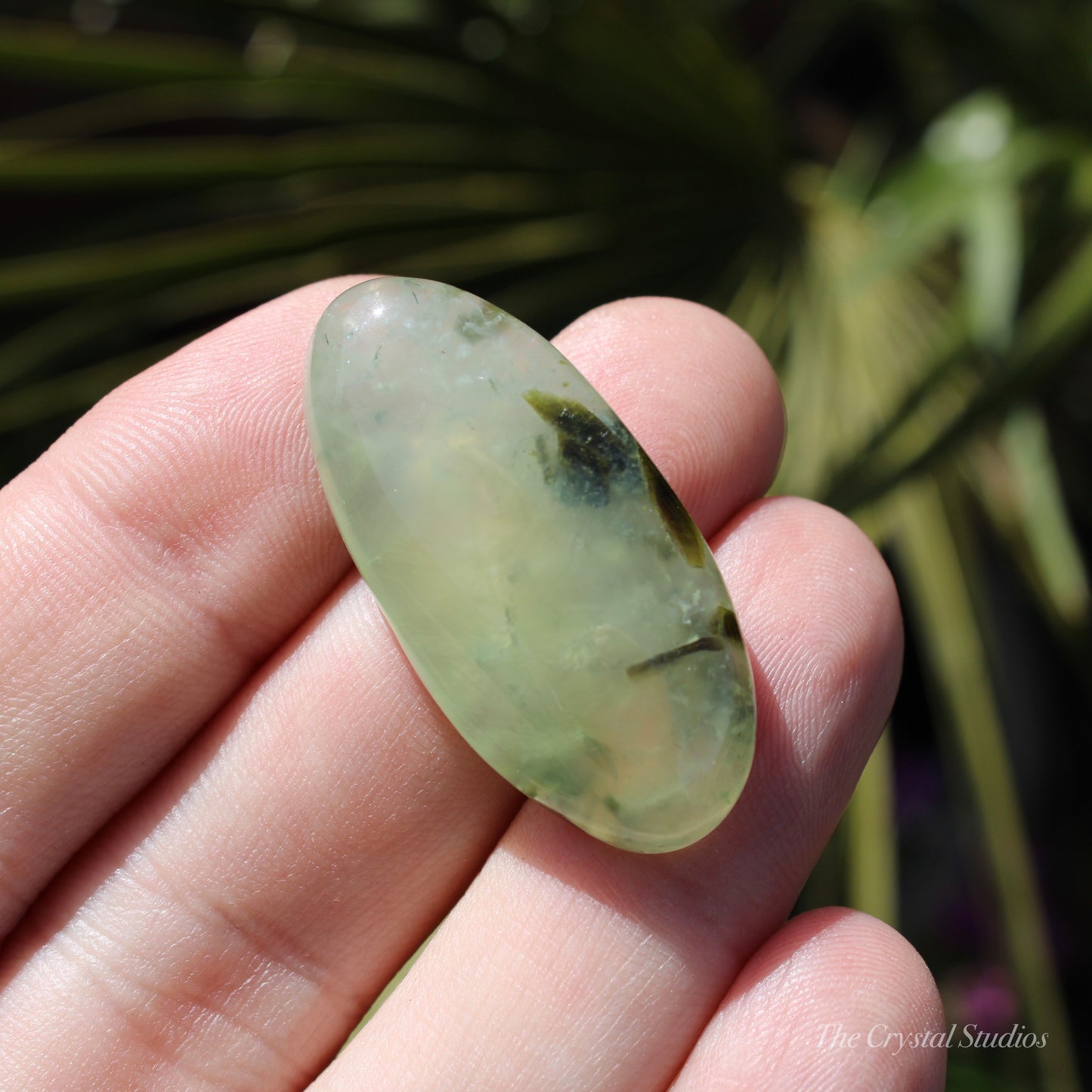 Prehnite Polished Crystal Cabochon