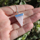 Rose Quartz Triangle Polished Crystal Pendant