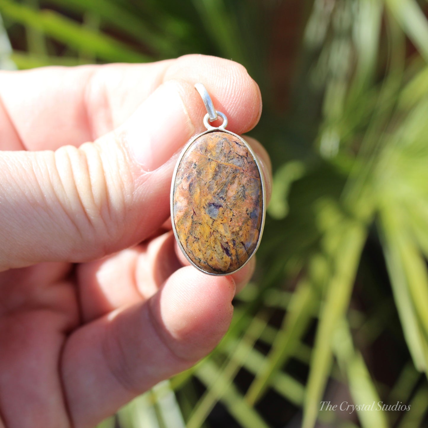 Brecciated Jasper Classic Silver Pendant