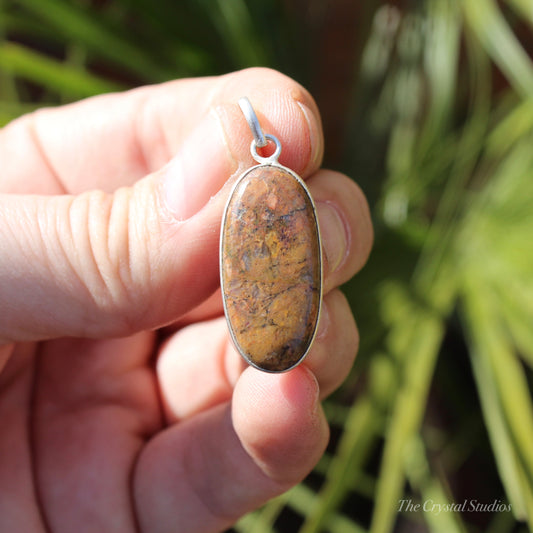 Brecciated Jasper Classic Silver Pendant