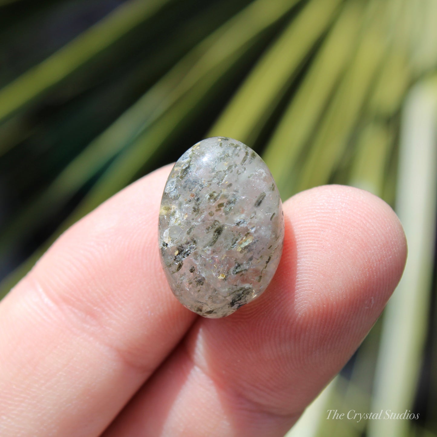 Biotite Mica in Quartz Tumblestone Crystal