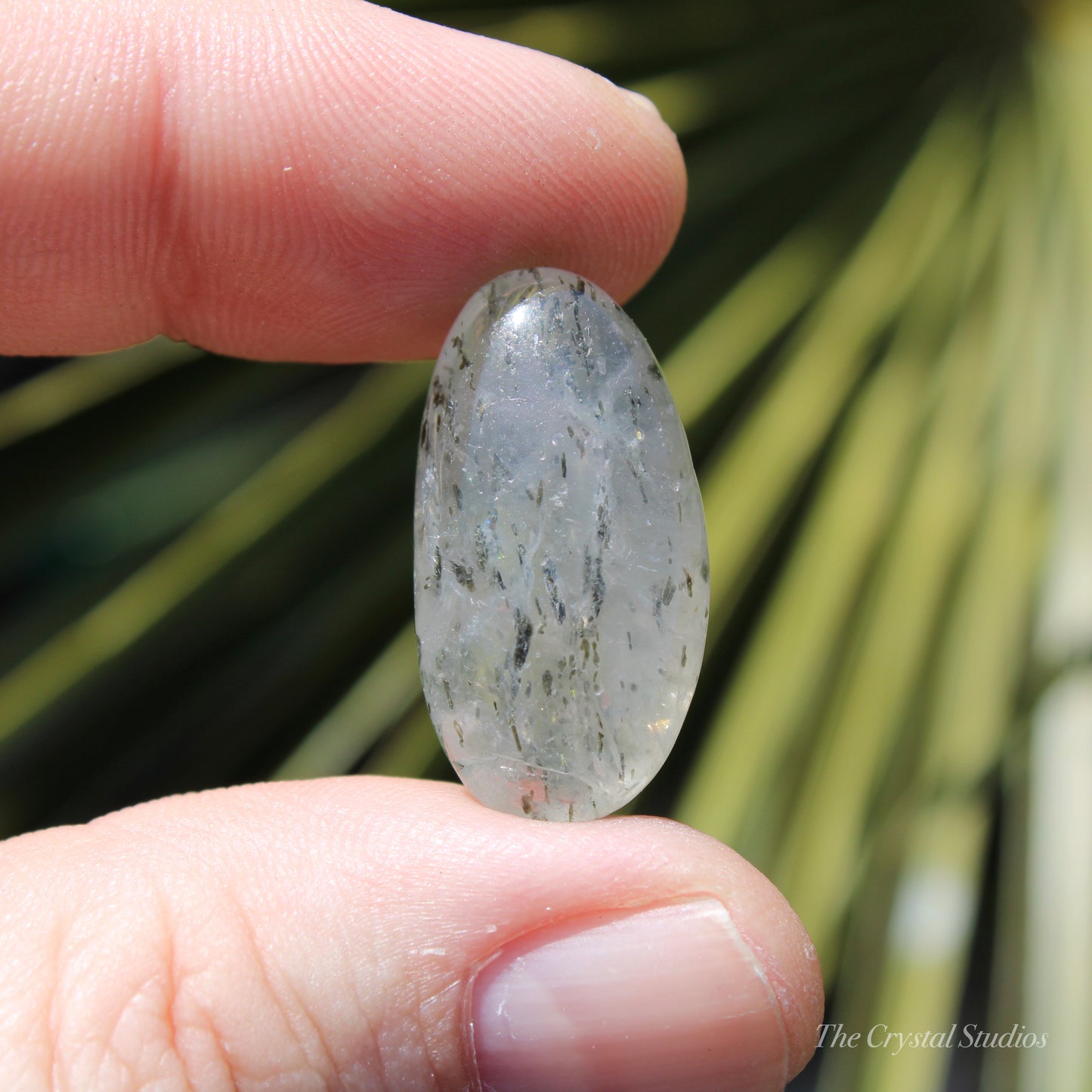 Biotite Mica in Quartz Tumblestone Crystal