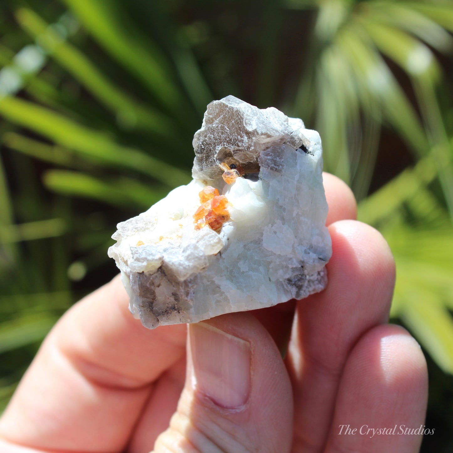 Spessartine Garnet on Quartz