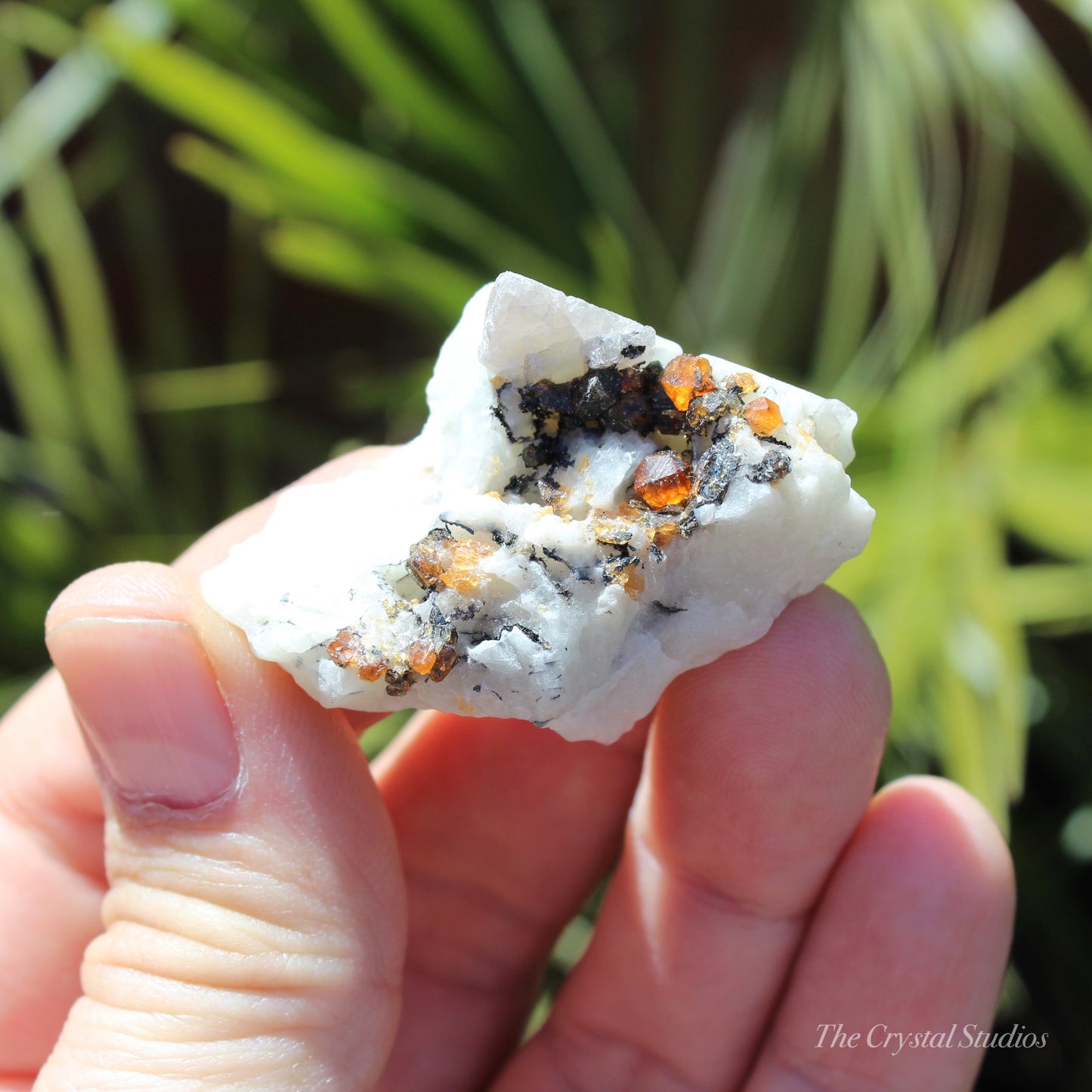 Spessartine Garnet on Quartz