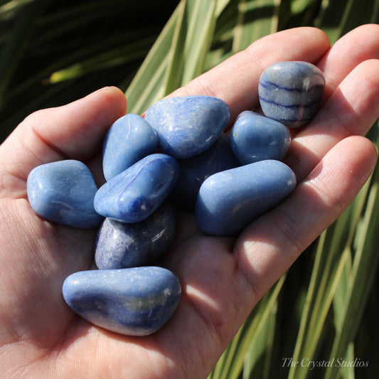 Blue Quartz Polished Crystal Tumblestones