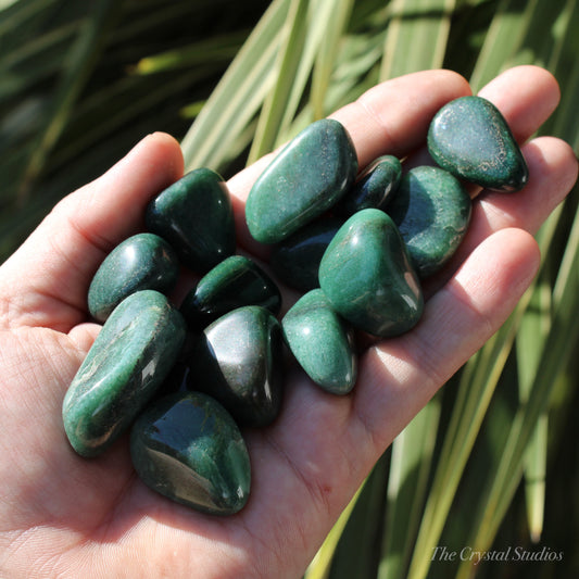 Dark Green Aventurine Polished Crystal Tumblestones