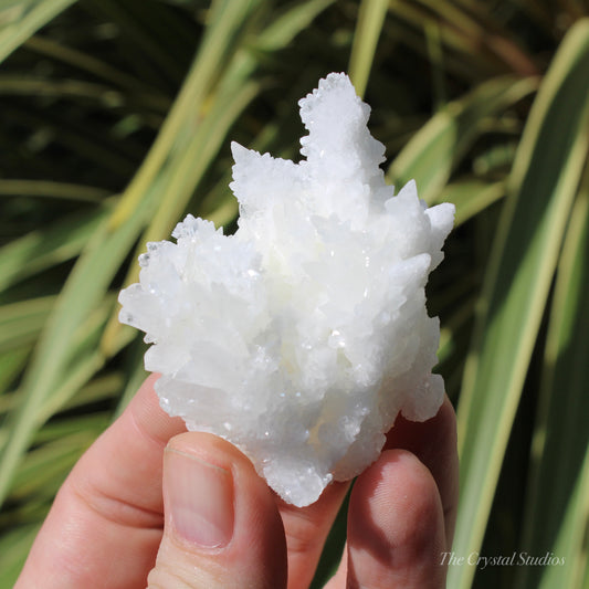 A+ White Aragonite Crystal Cluster