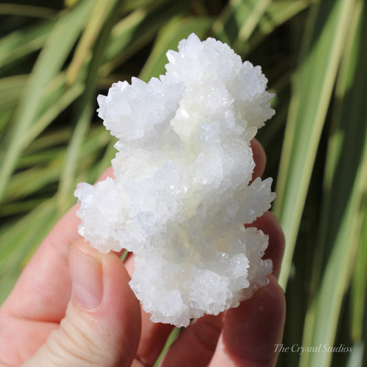 A+ White Aragonite Crystal Cluster