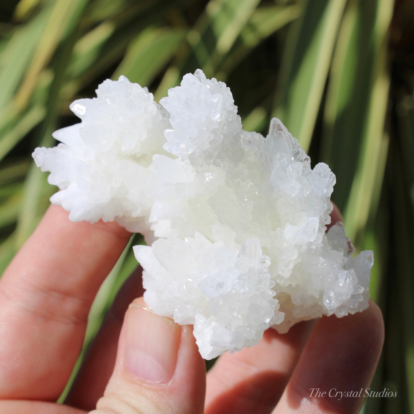 A+ White Aragonite Crystal Cluster