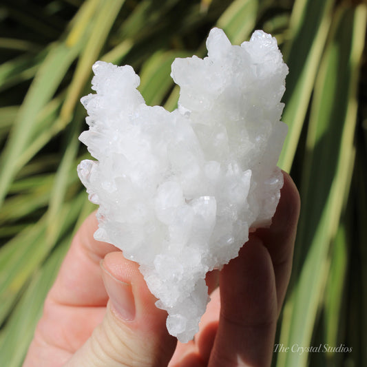 A+ White Aragonite Crystal Cluster