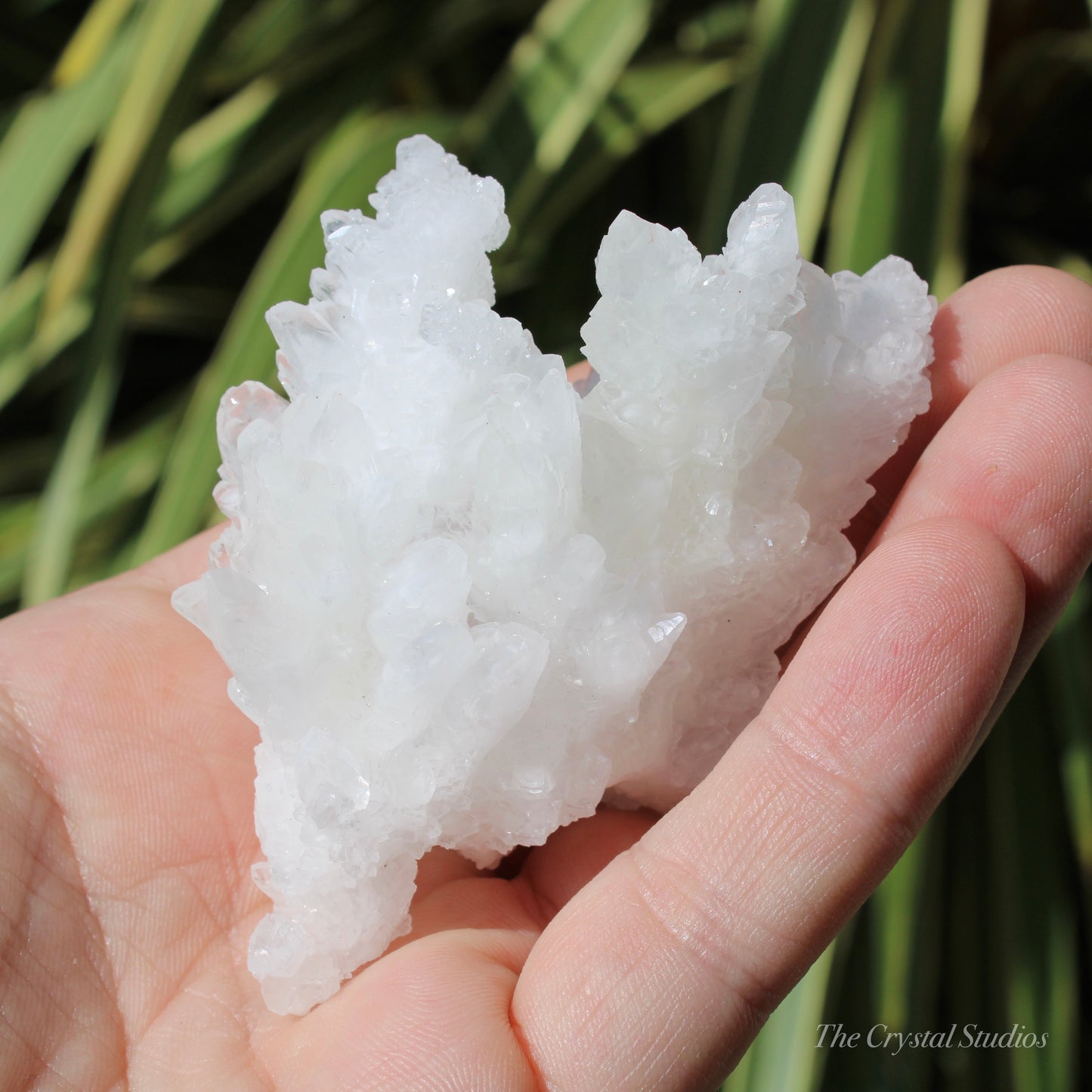 A+ White Aragonite Crystal Cluster